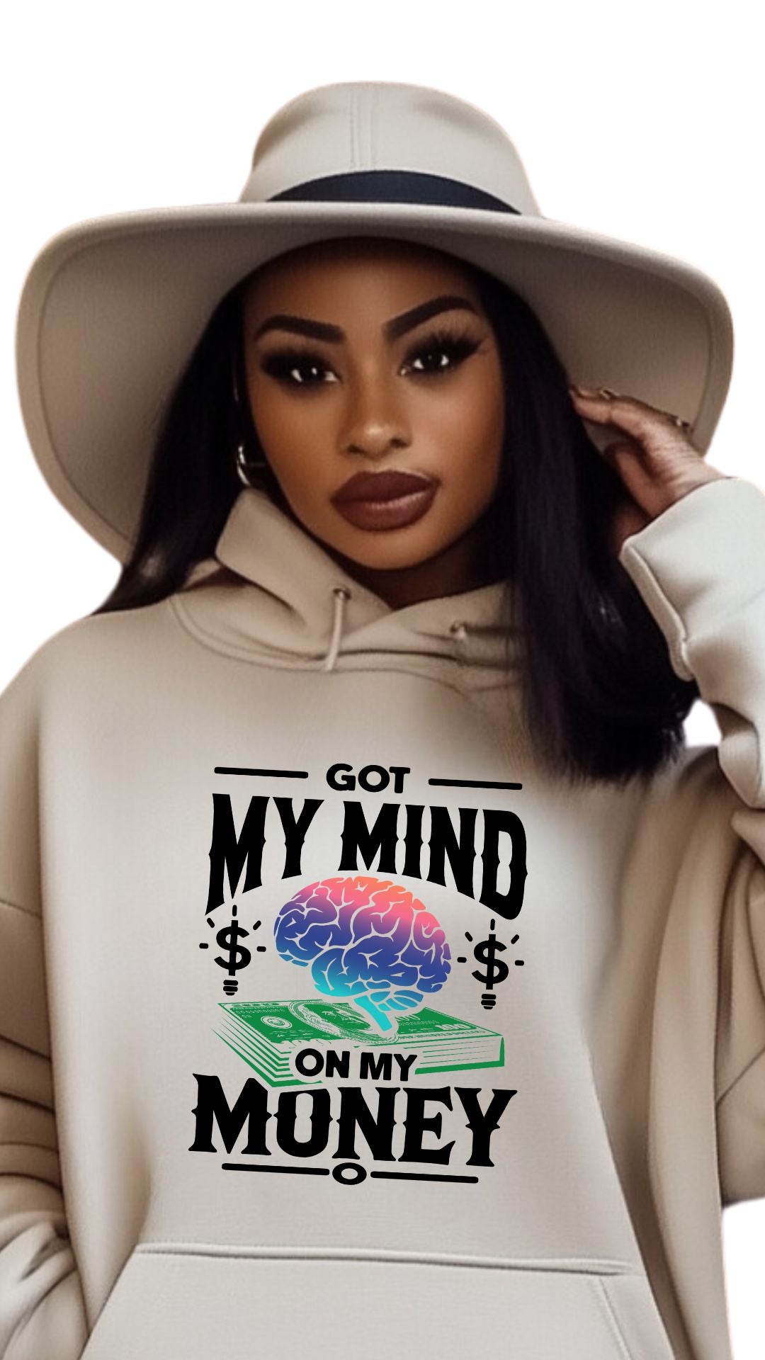 Got My Mind on My Money – Stay Focused, Stay Winning -female sweatshirt