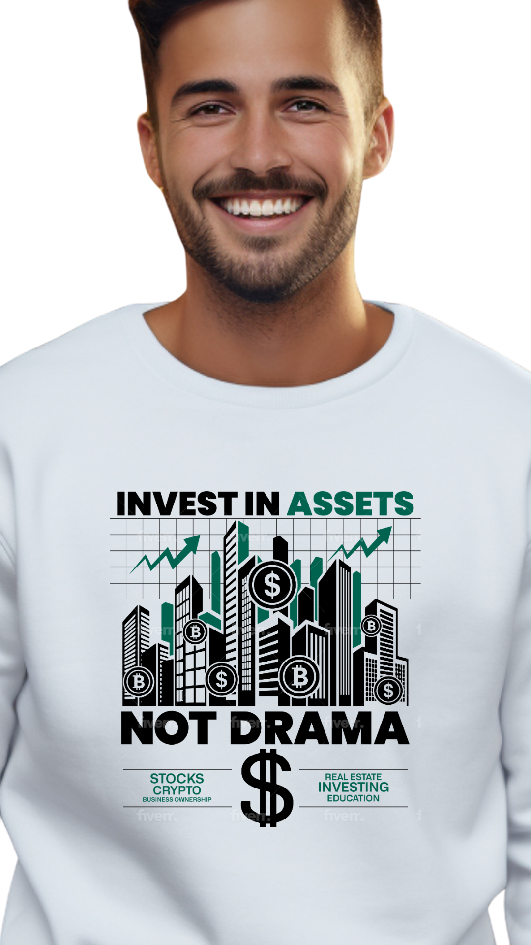 Invest in Assets, Not Drama – Stay Focused on Wealth Male sweat shirt