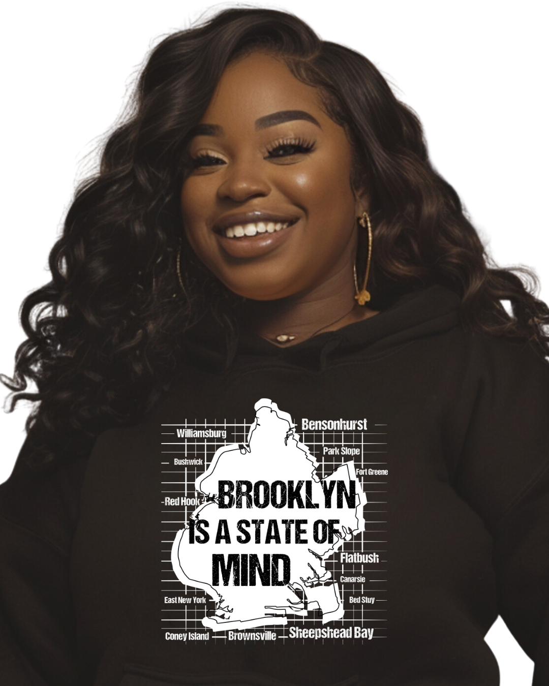 Brooklyn Is a State of Mind – Move Different, Think Different -female hoodie