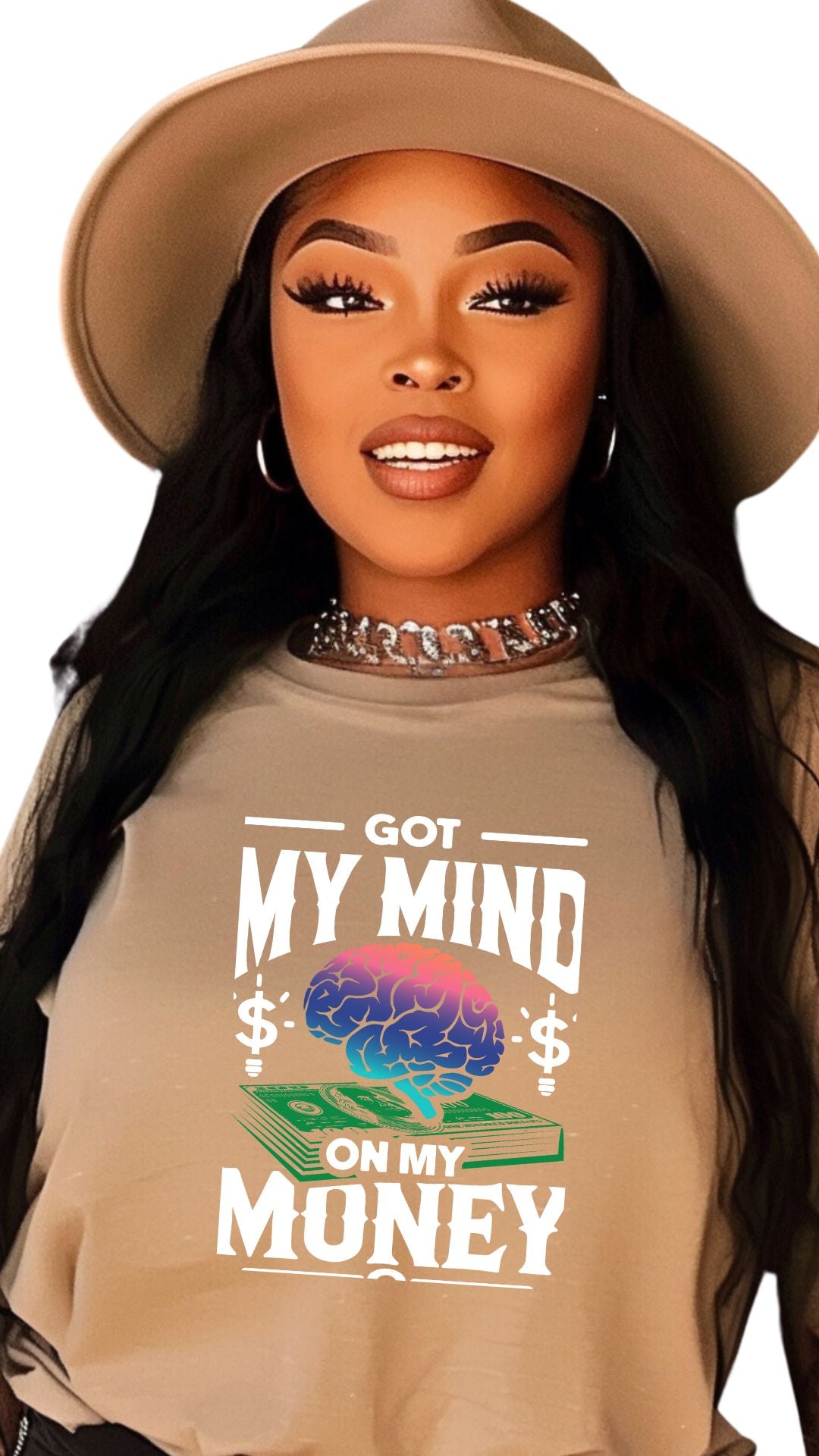 Got My Mind on My Money – Stay Focused, Stay Winning -female sweatshirt