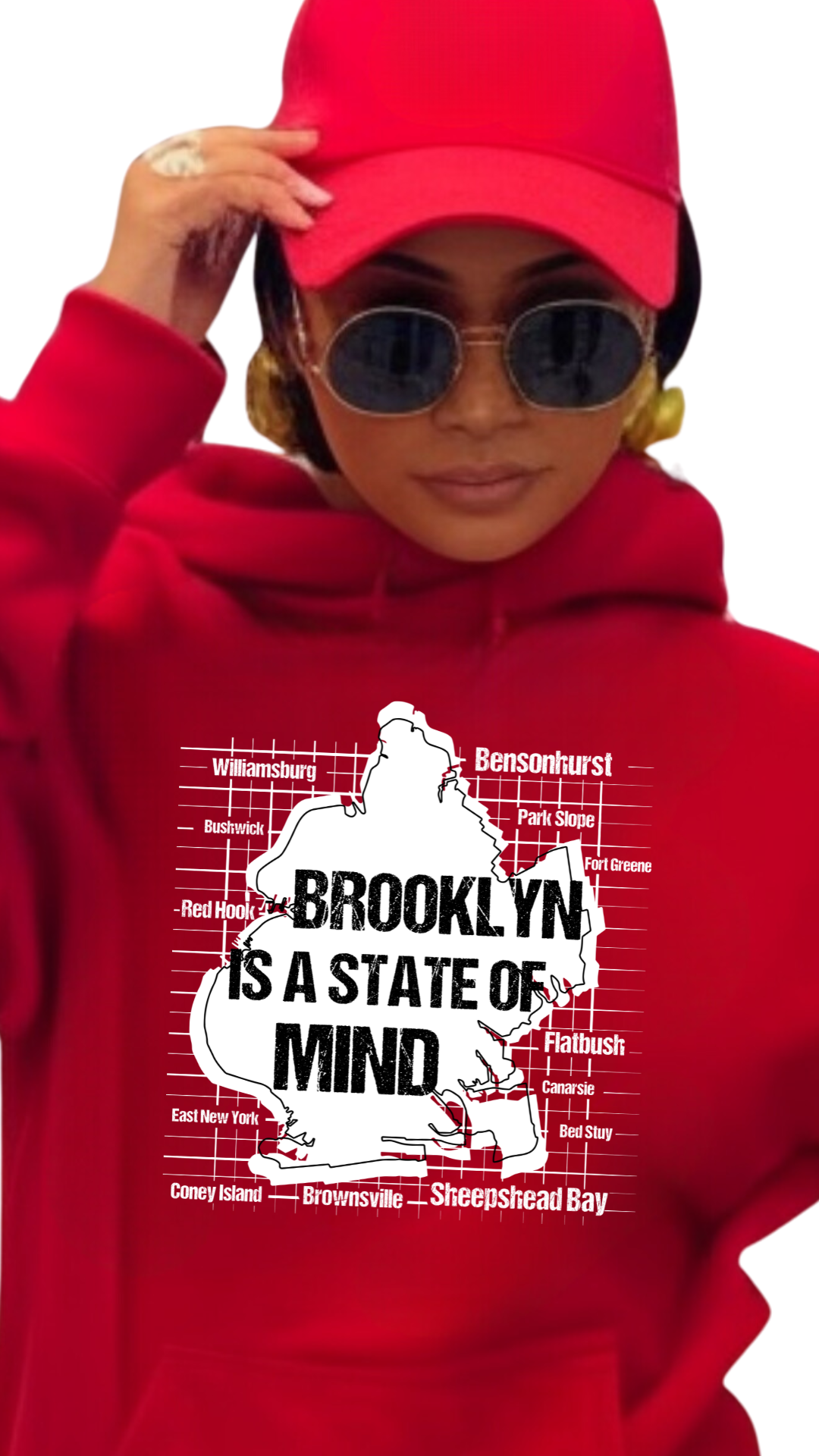 Brooklyn Is a State of Mind – Move Different, Think Different -female hoodie