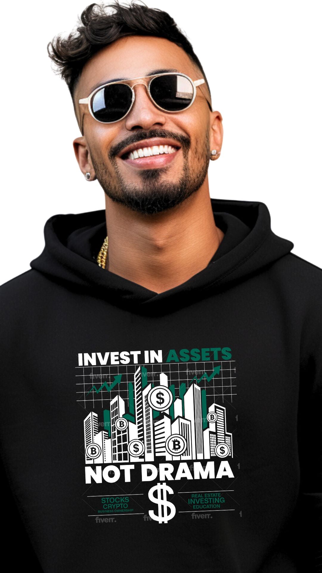 Invest in Assets, Not Drama – Stay Focused on Wealth Male Hoodie