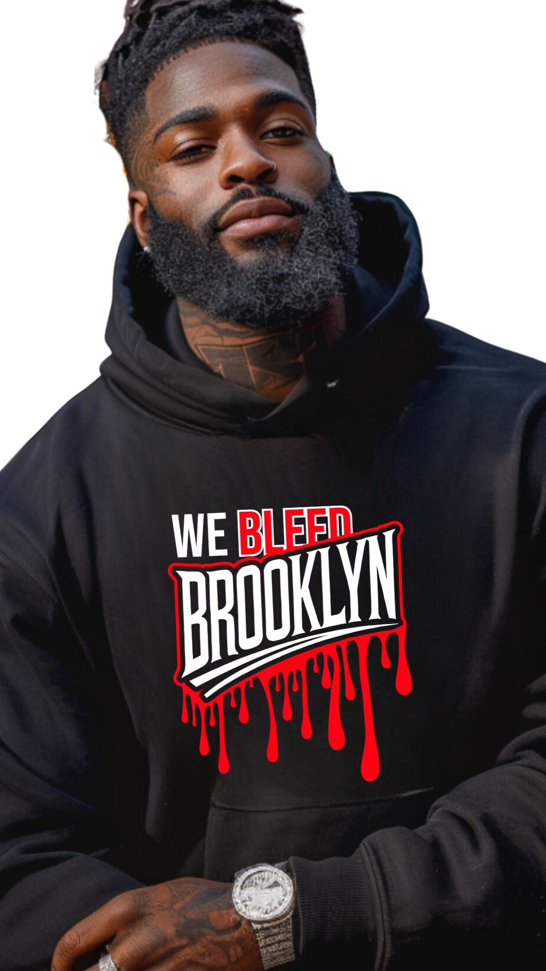 WE BLEED BROOKLYN - male hoodie