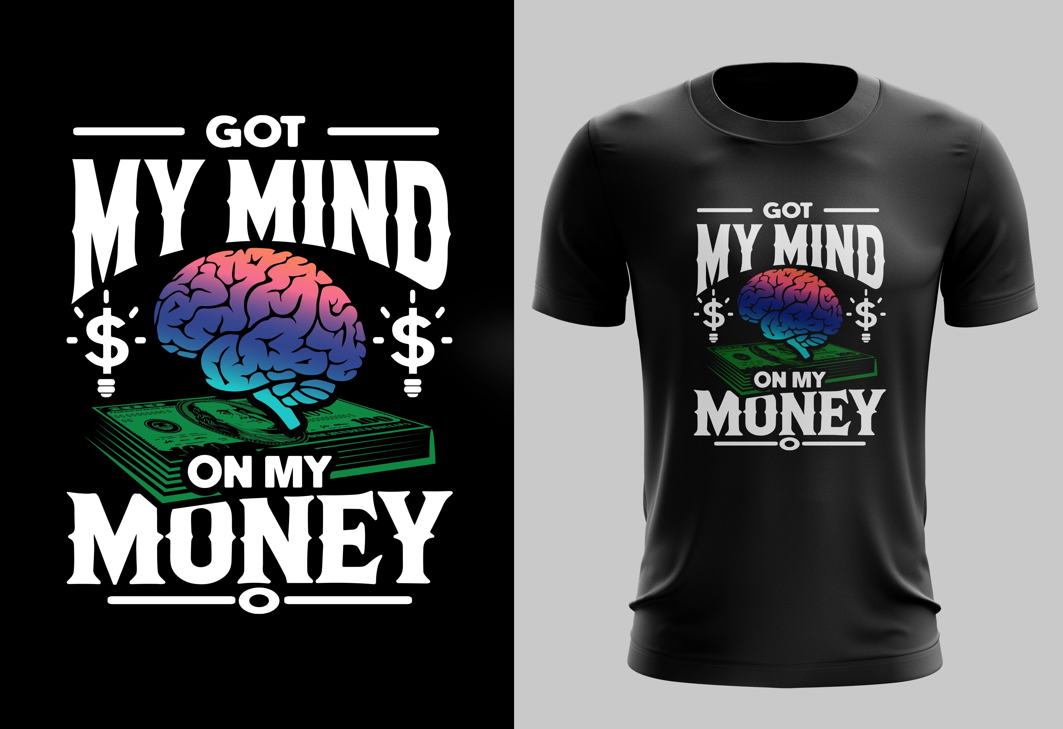 Got My Mind on My Money – Stay Focused, Stay Winning  female t shirt