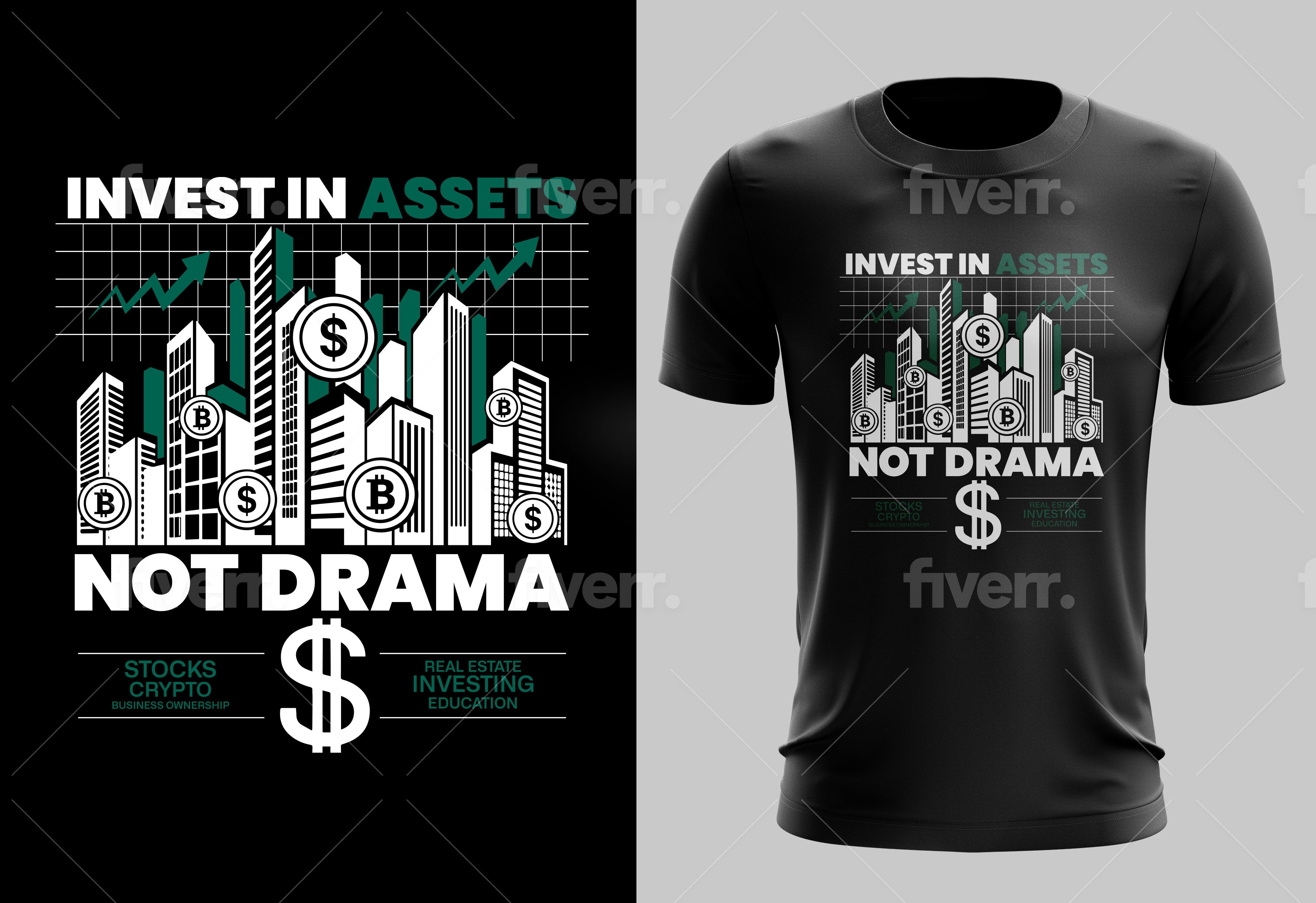 Invest in Assets, Not Drama – Stay Focused on Wealth Male t shirts