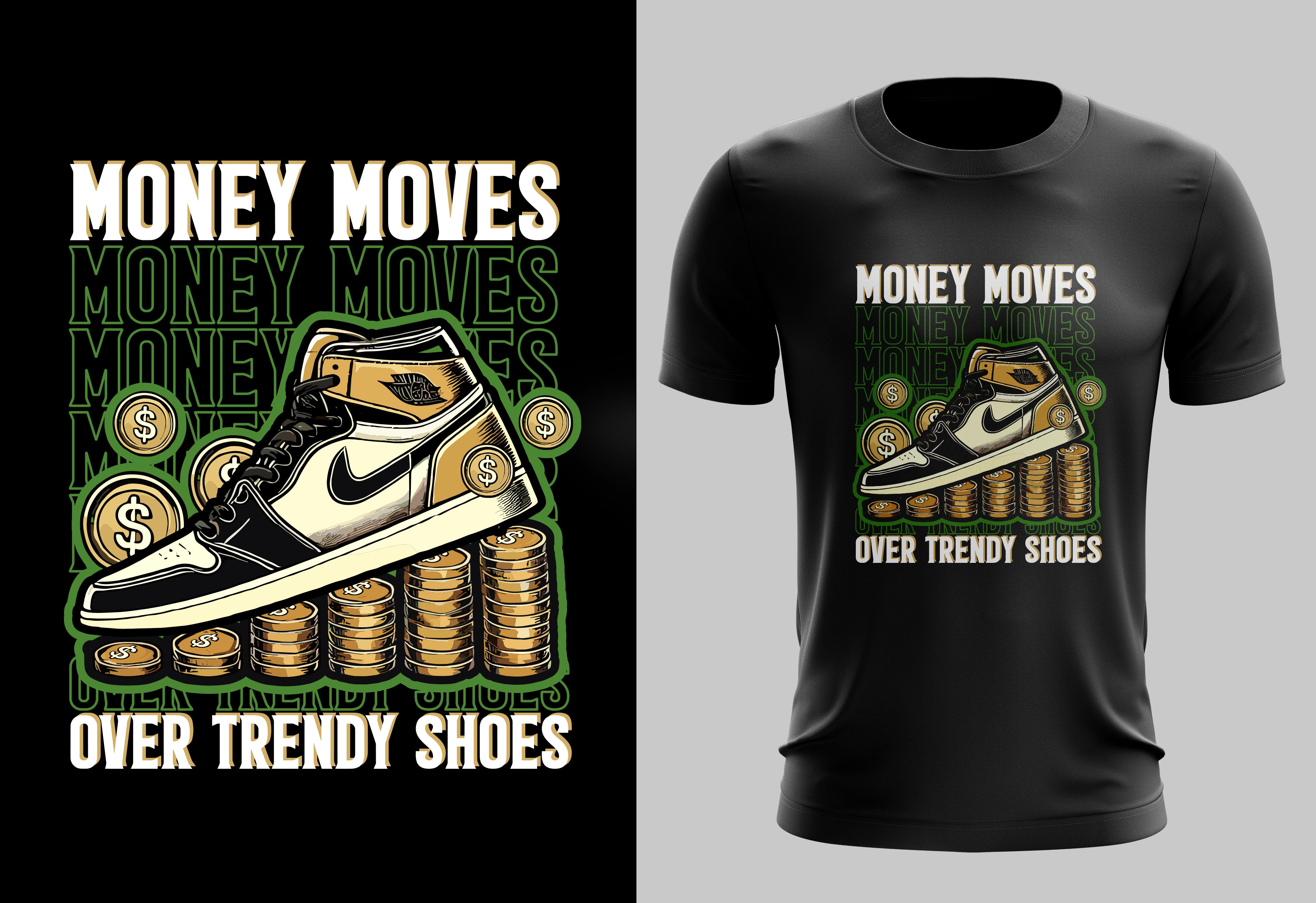 Money Moves Over Trendy Shoes – Wealth Over Waste -female hoodie