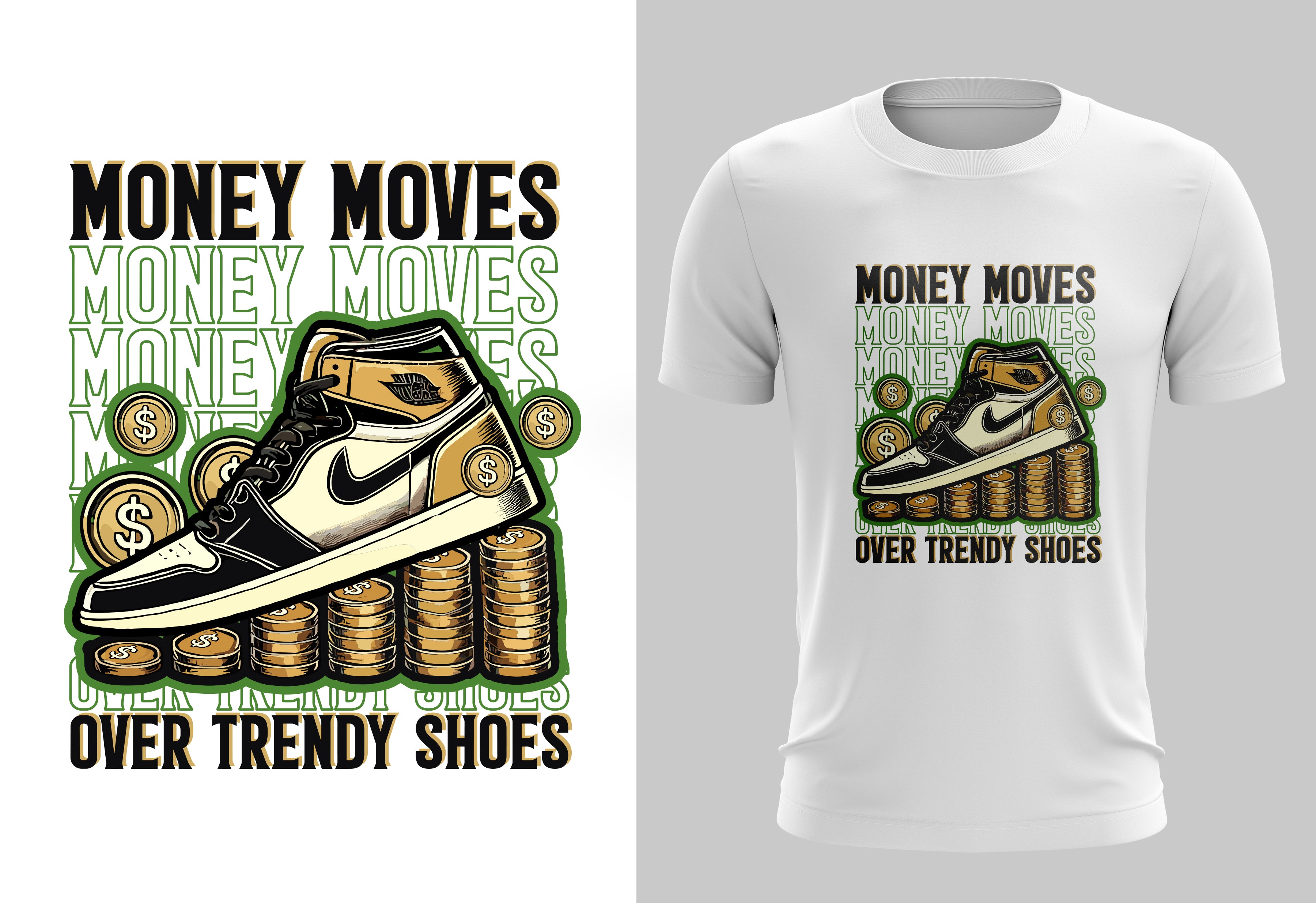 Money Moves Over Trendy Shoes – Wealth Over Waste -female sweatshirt