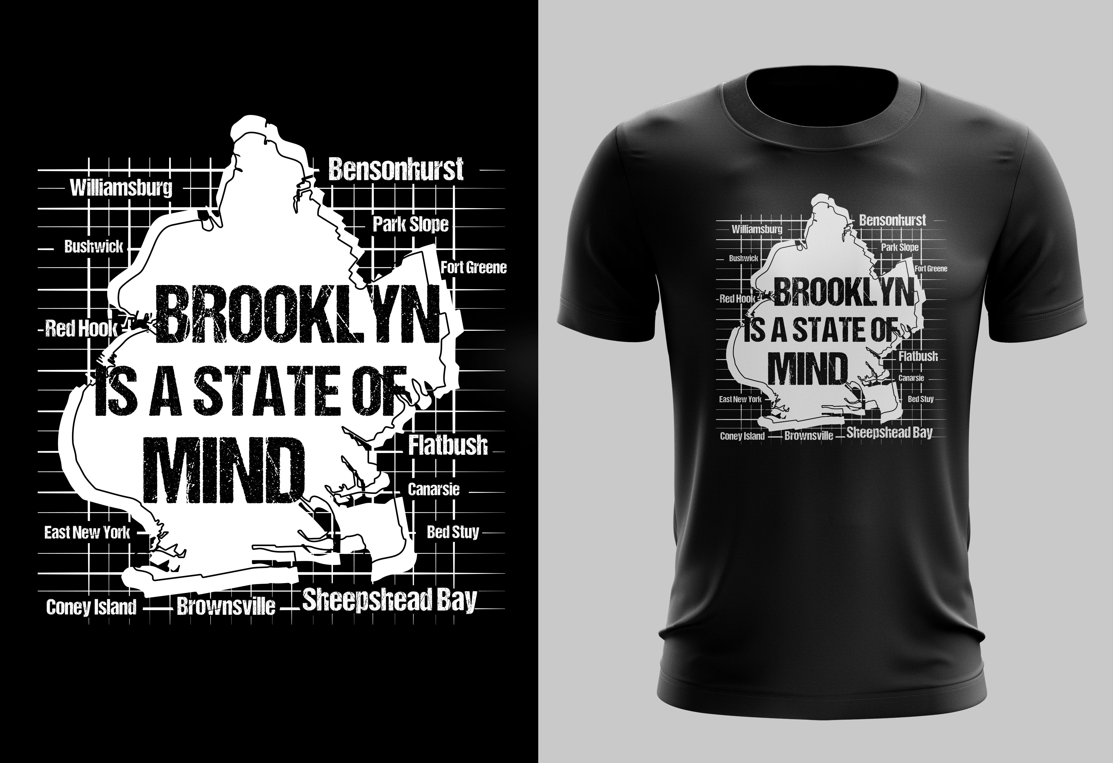 Brooklyn Is a State of Mind – Move Different, Think Different -male T shirt