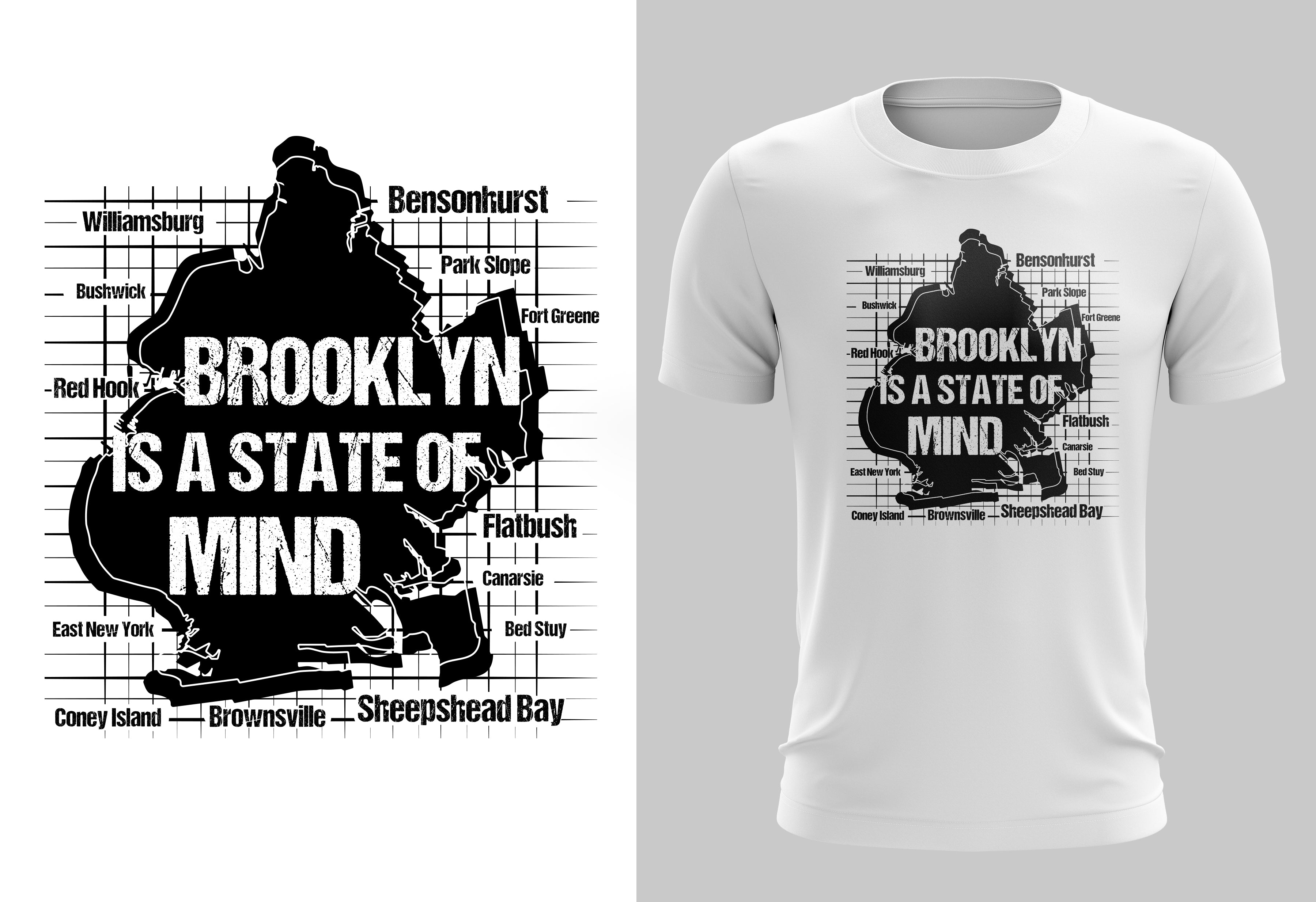 Brooklyn Is a State of Mind – Move Different, Think Different - male hoodie