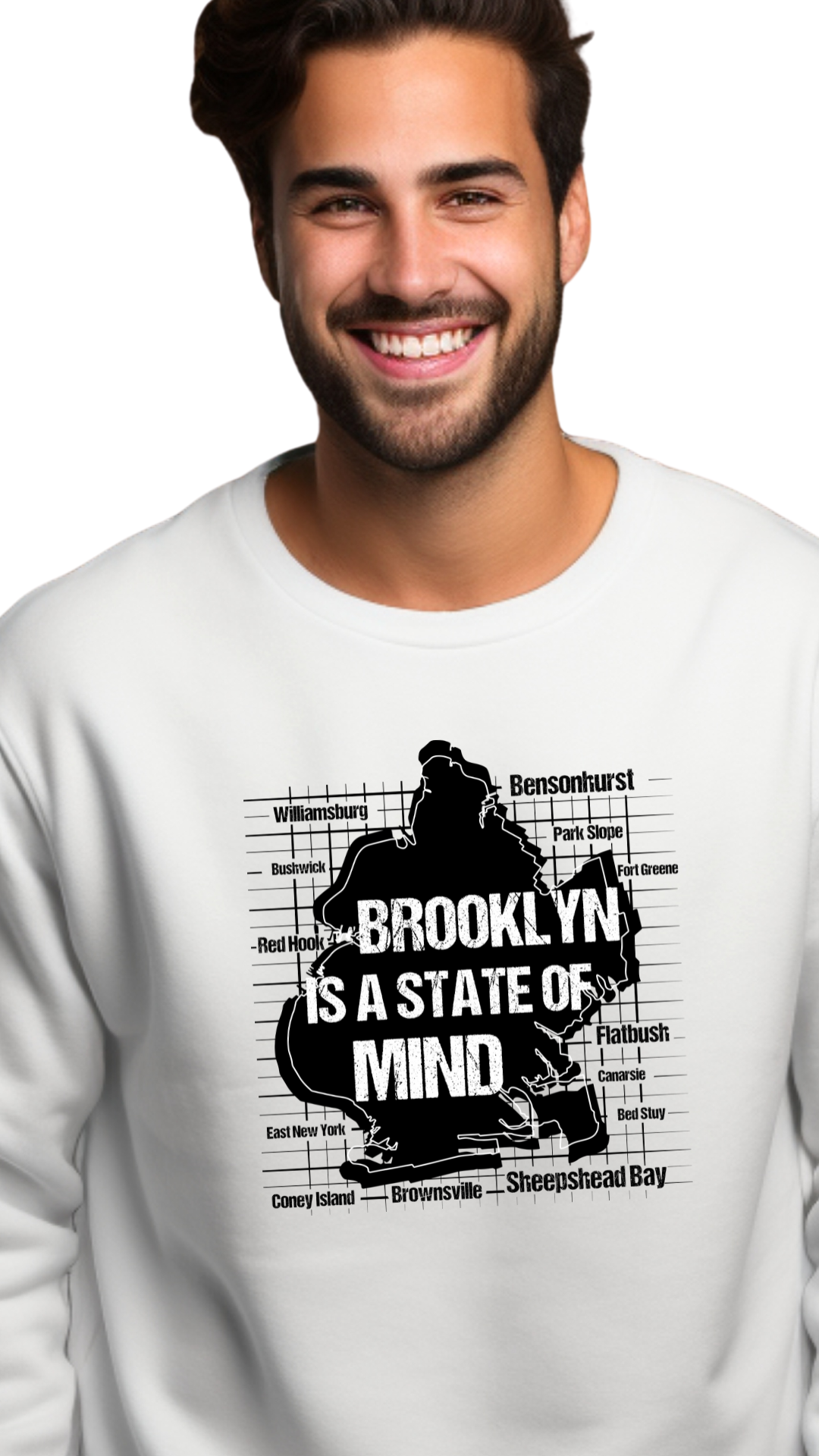 Brooklyn Is a State of Mind – Move Different, Think Different - male sweatshirt